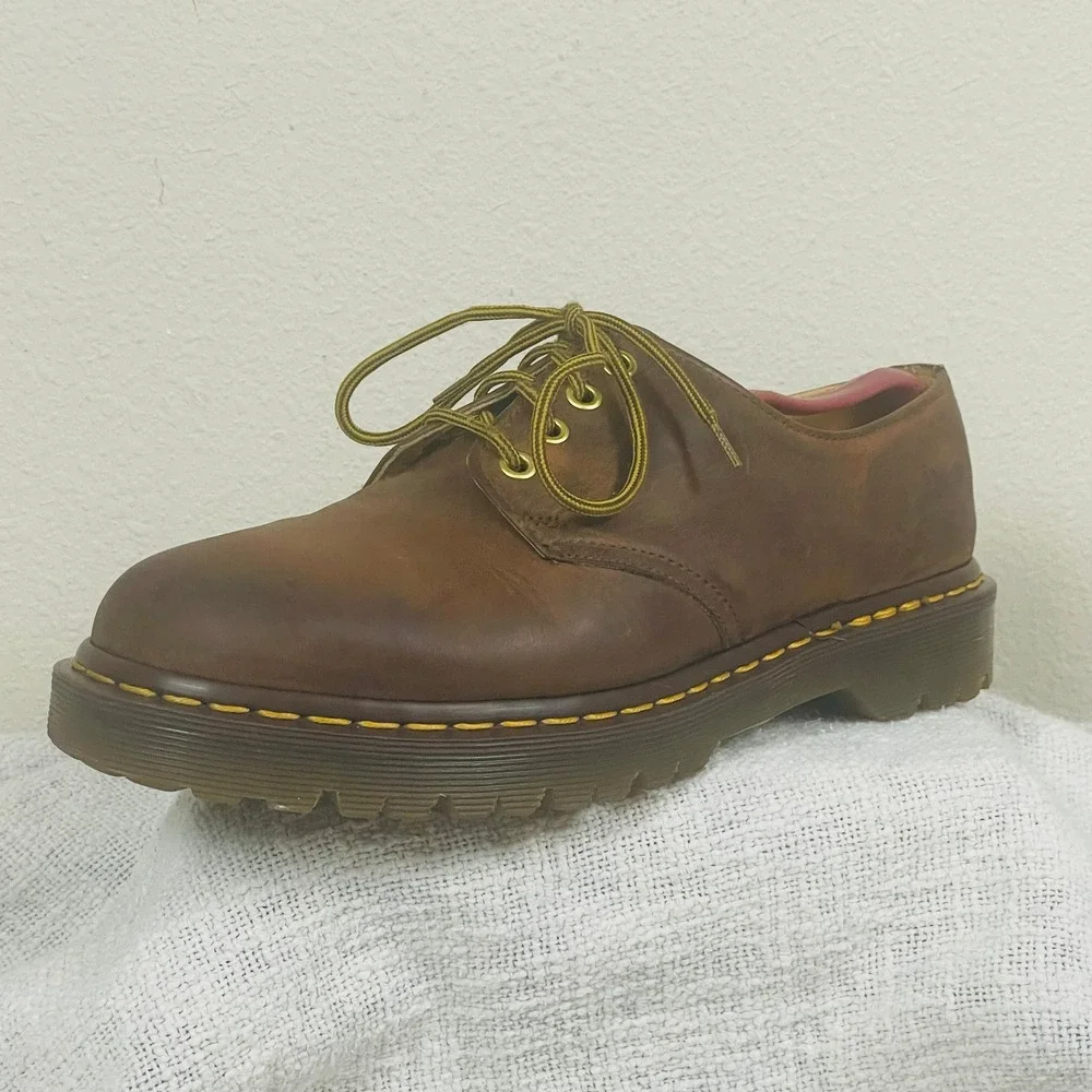 Dr Martens 1561 Mens US 10 UK 9 Brown Crazy Horse Leather Oxford England VTG Y2K